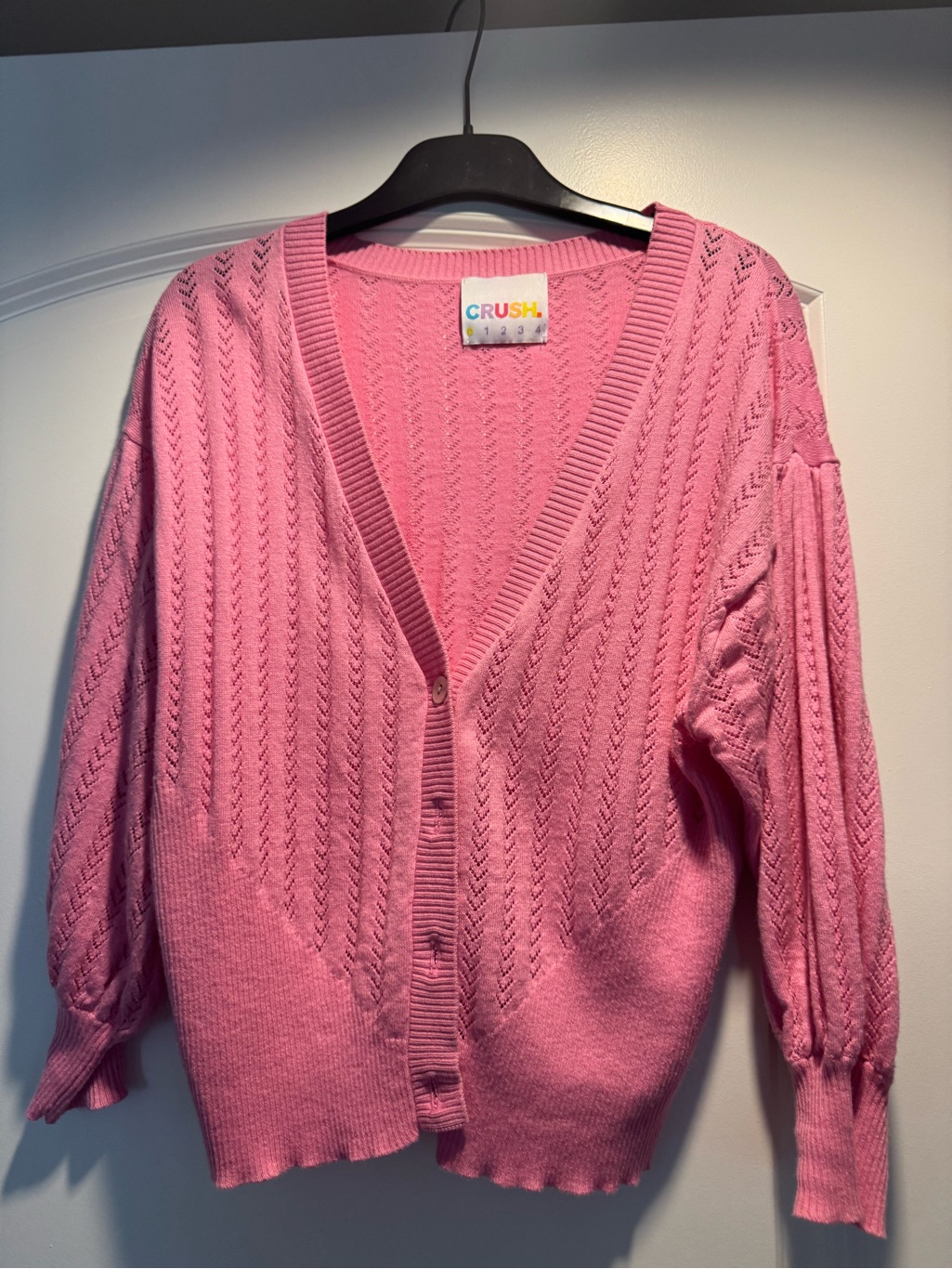 Crush Pink Top Cardigan